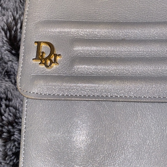 Vintage Christian Dior Soft Leather Clutch Handbag w/ outside & inside pockets. - Picture 14 of 16